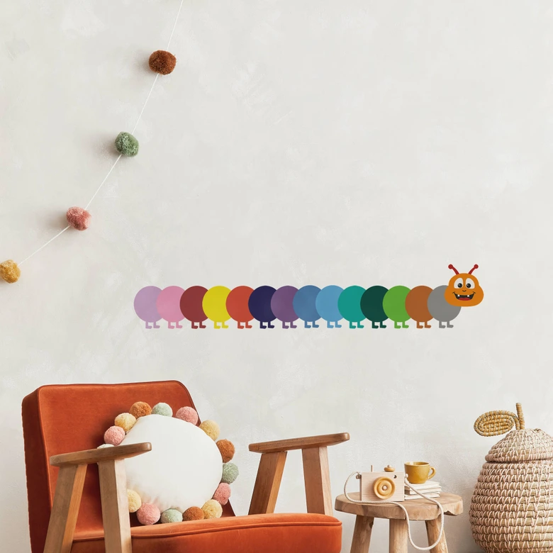 Colourful Caterpillar Wall sticker 