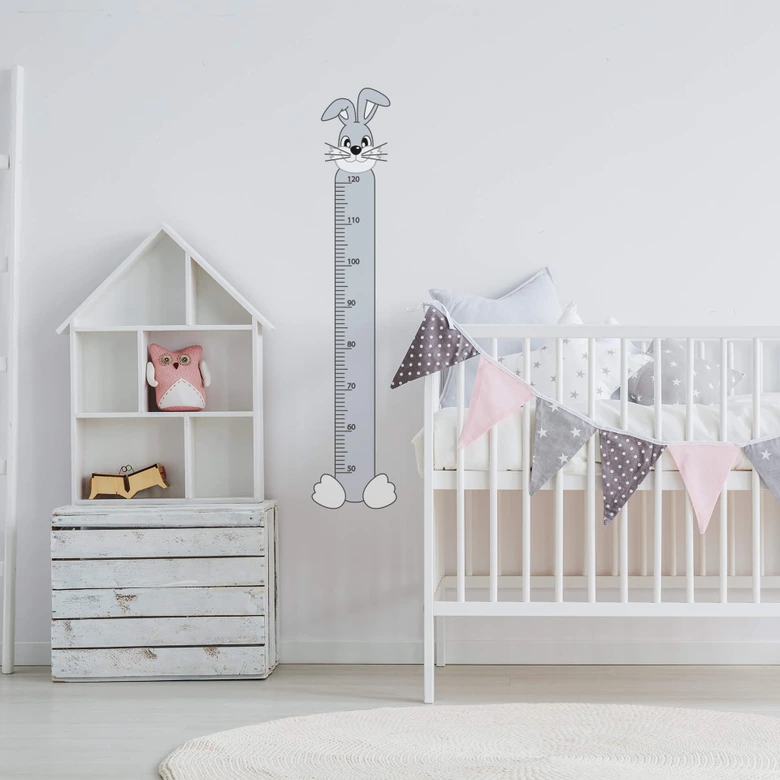 Sticker mural - Toise Petit lapin 