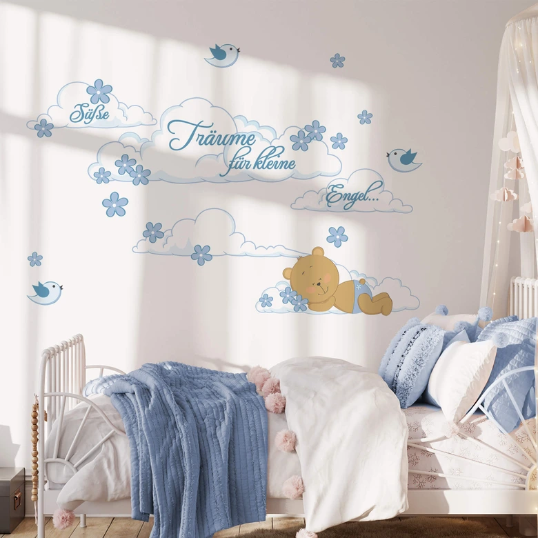 Wandtattoo Süße Träume für kleine Engel... Junge 
