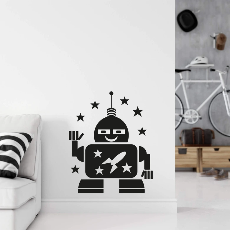 Wandtattoo Roboter Spacy 