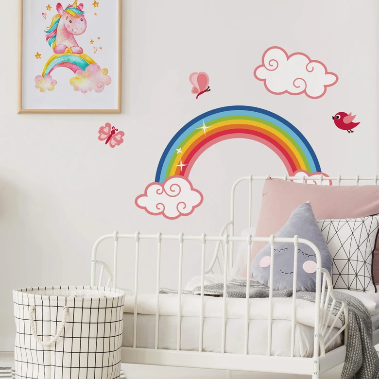 Sticker mural - Arc-en-ciel pour filles 