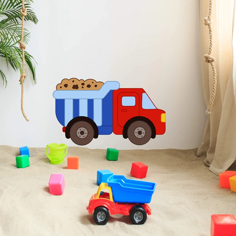 Muursticker Vuilniswagen 