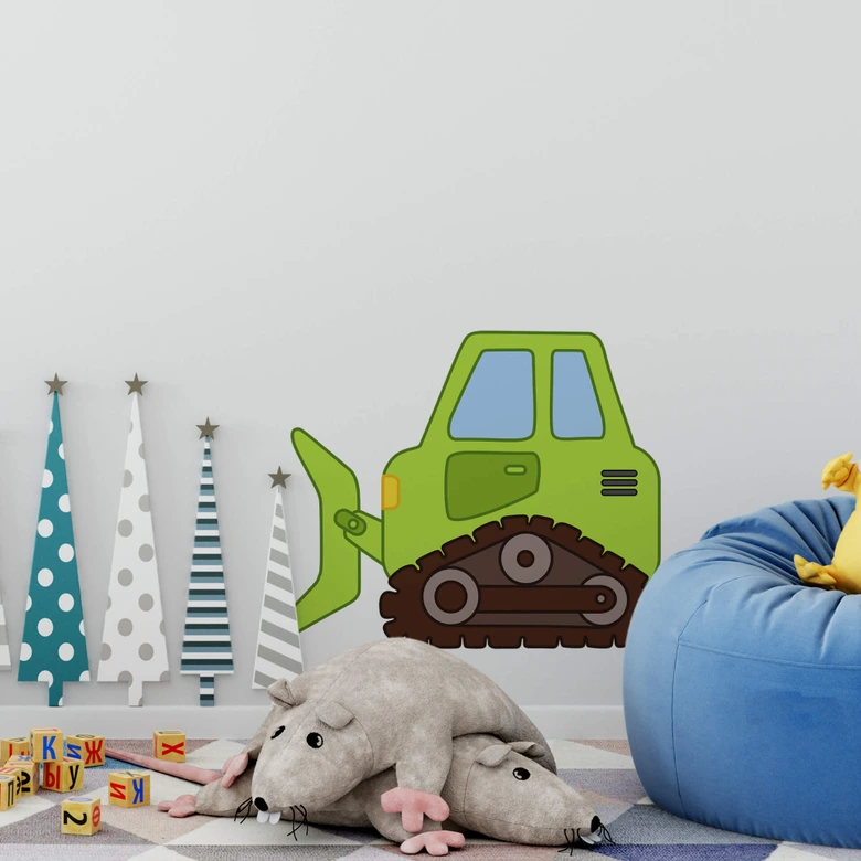 Sticker mural - Bulldozer 02 