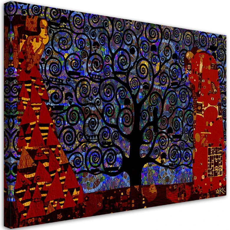 Leinwandbild, G.Klimt Baum des Lebens Abstrakt 