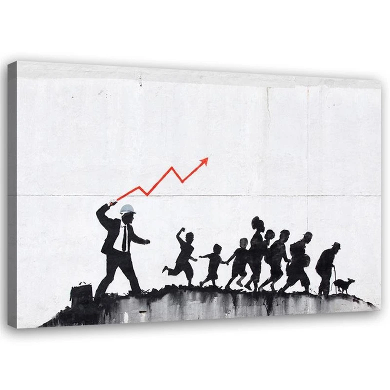 Leinwandbild, Banksy Ökonomische Politik 