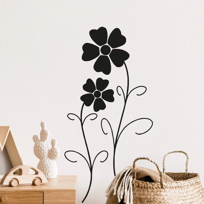 Wandtattoo Blumenmotiv 