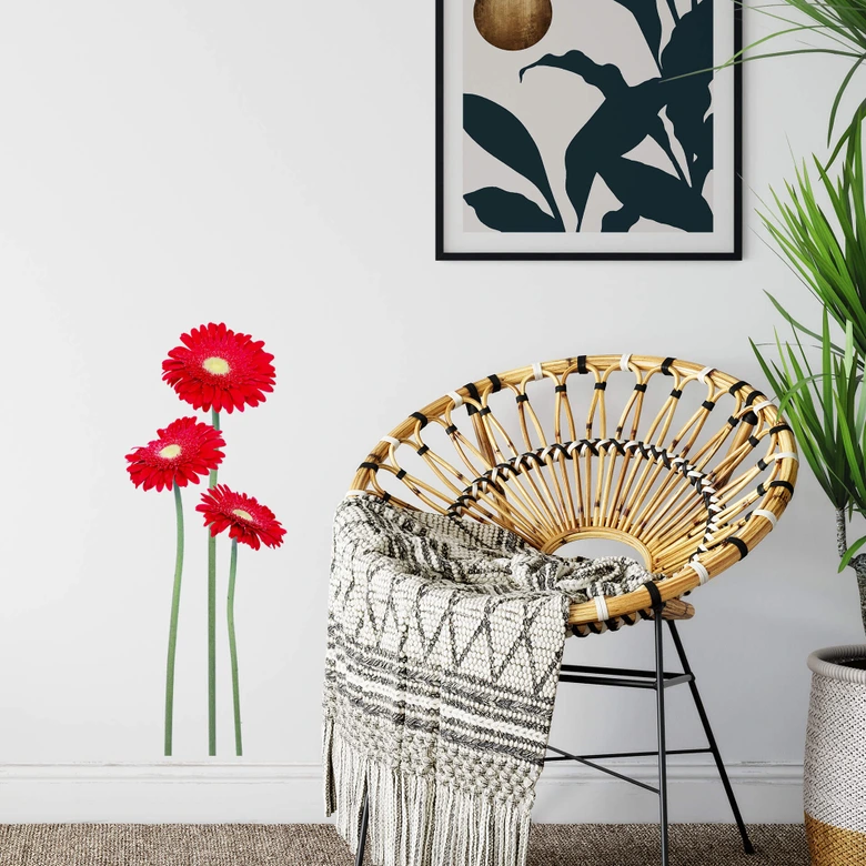 Gerbera Bundle Red Wall sticker 