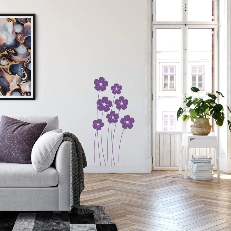 Wandtattoo Sommerblumen 