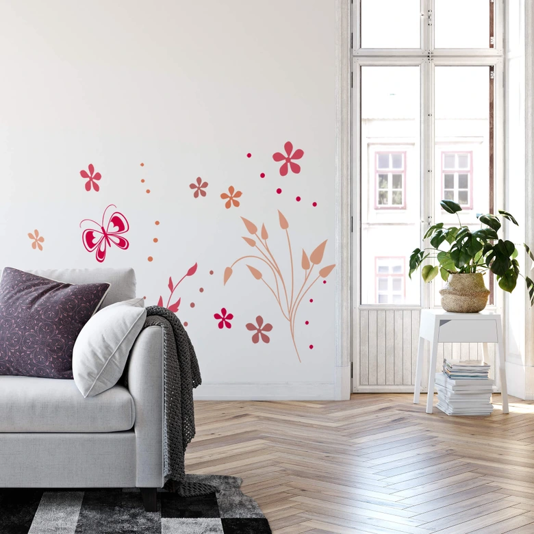 Wandtattoo Flatterinchen Rosetta 