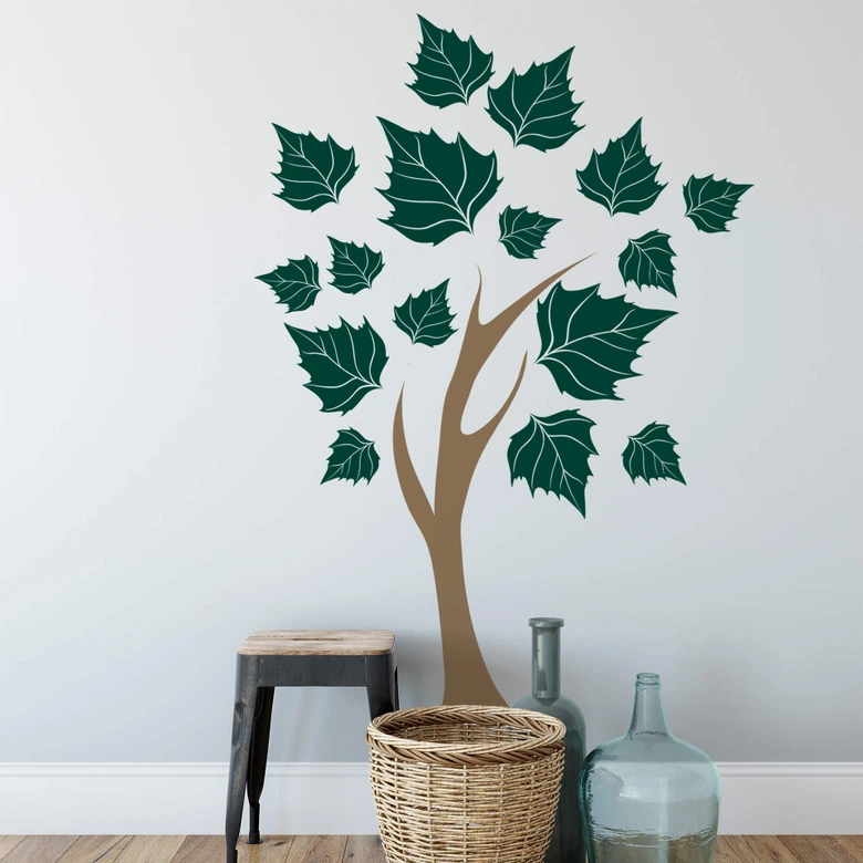 Sticker mural - Arbre 3 (bicolore) 