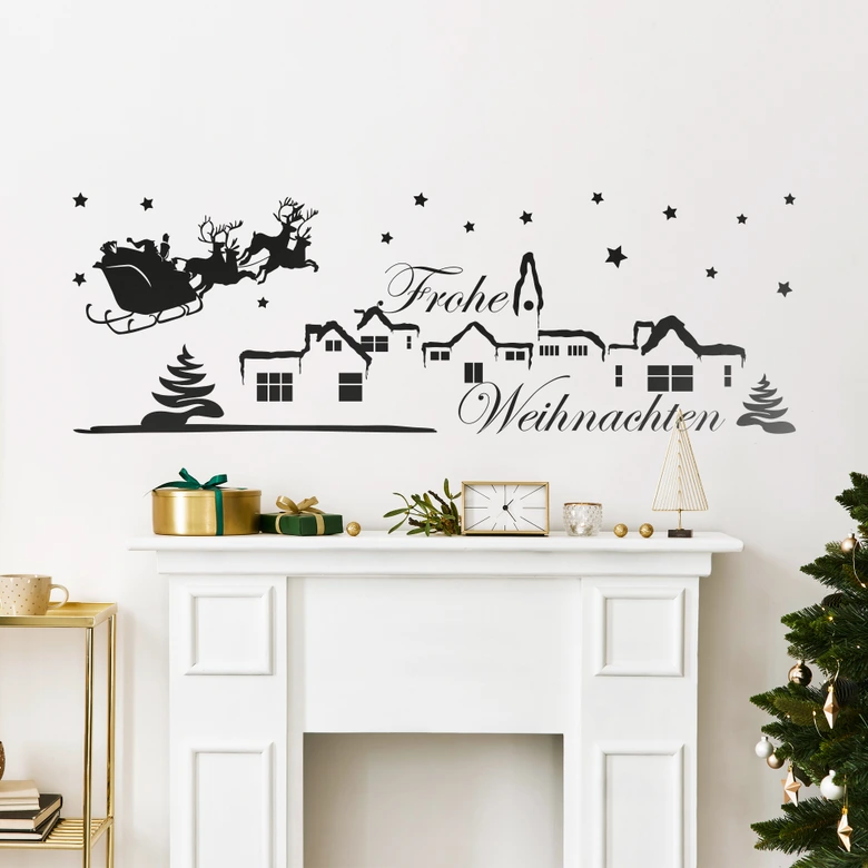 Wandtattoo Weihnachtslandschaft 1 