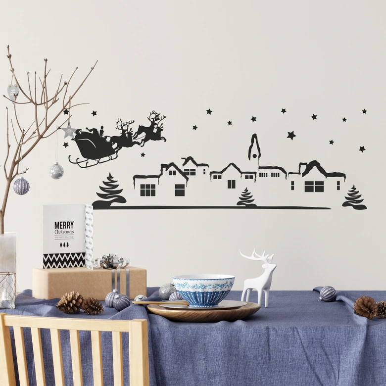Wandtattoo Weihnachtslandschaft 2 