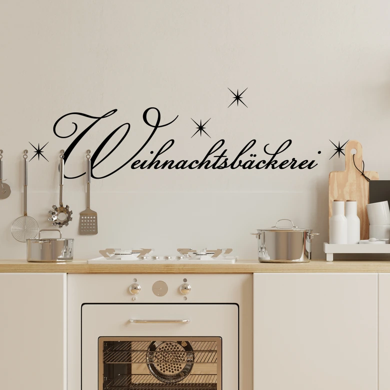 Wandtattoo Weihnachtsbäckerei 