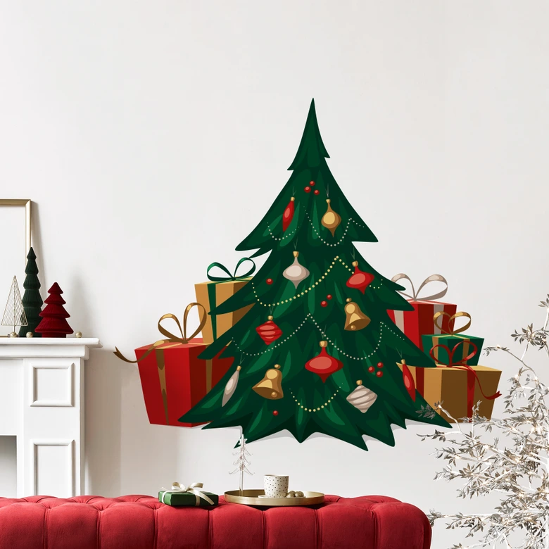 Wandtattoo Weihnachtsbaum (vintage) 