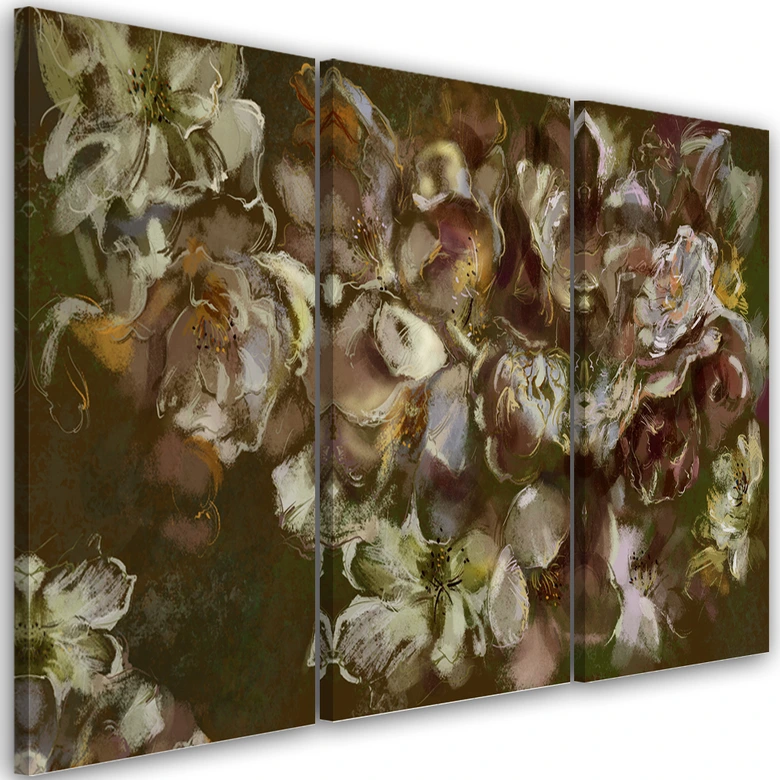 Leinwandbild 3 teilig, Iris Blume 