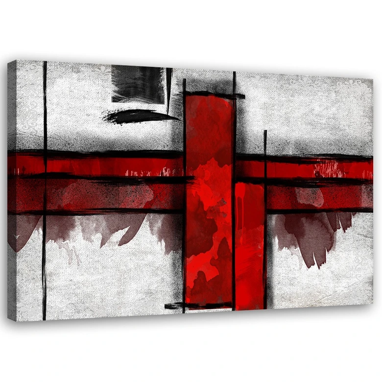 Leinwandbild, Rote Abstrakt 
