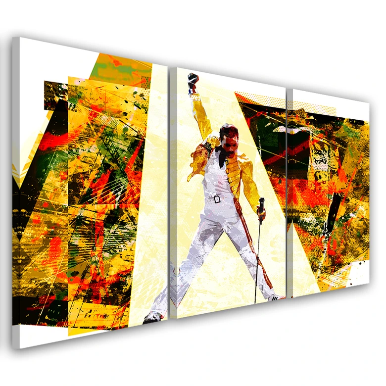 Leinwandbild 3-teilig, Freddie Mercury 