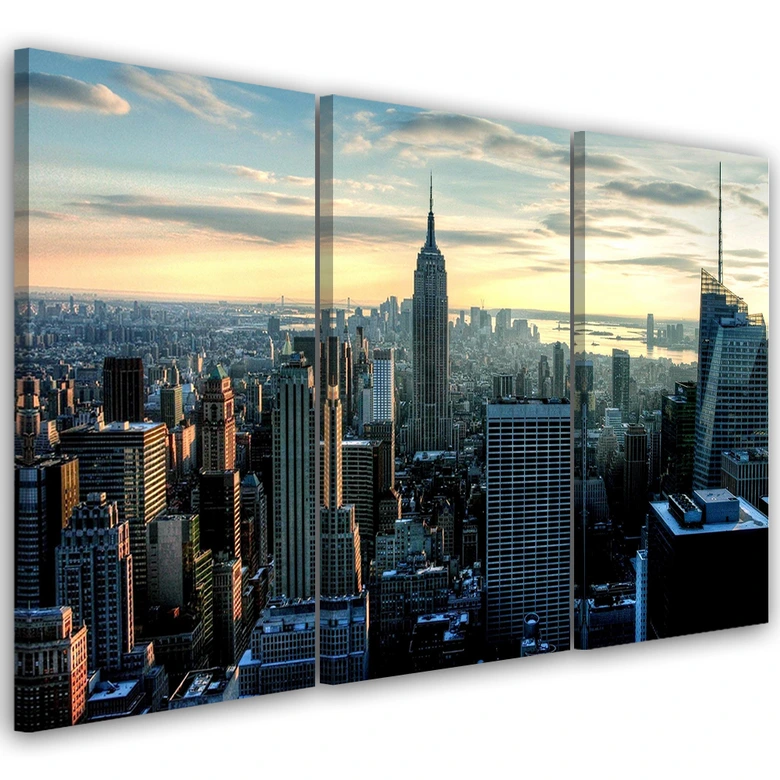 Leinwandbild 3-teilig, New York Stadt Architektur 