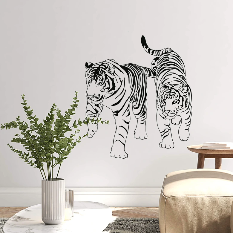Muursticker Tijgers 