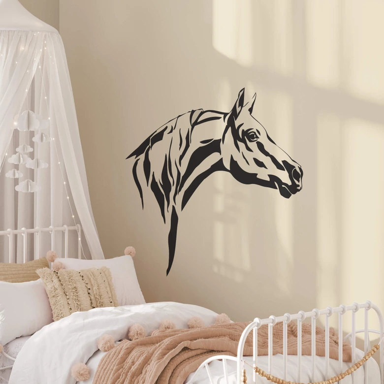 Muursticker Paardenhoofd 3 