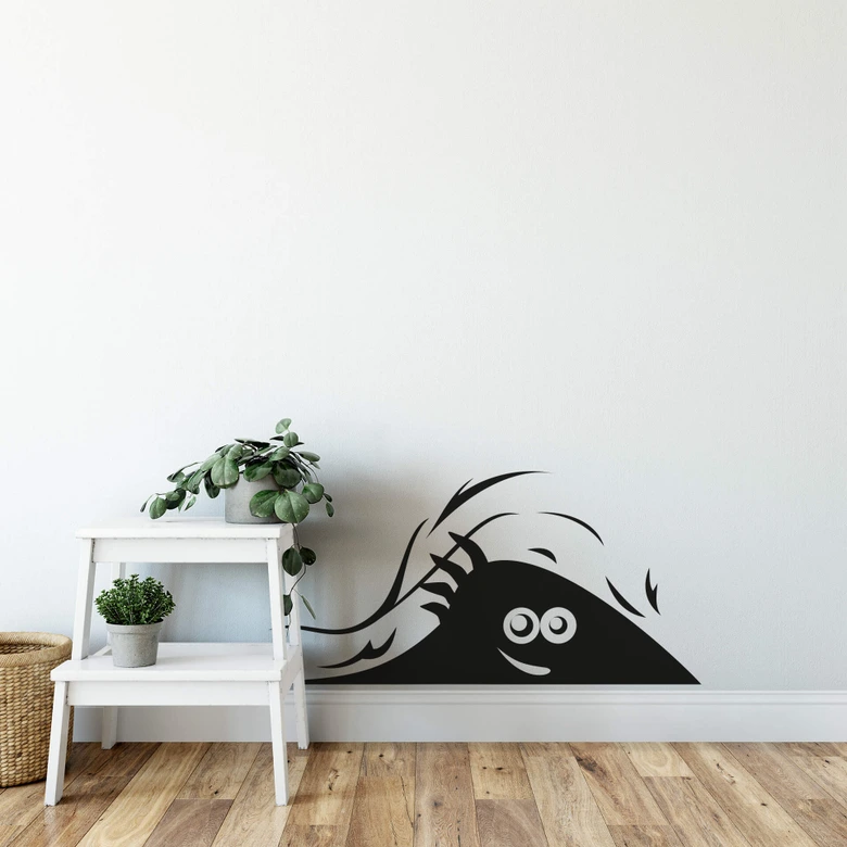 Muursticker Nieuwsgierig Monster 