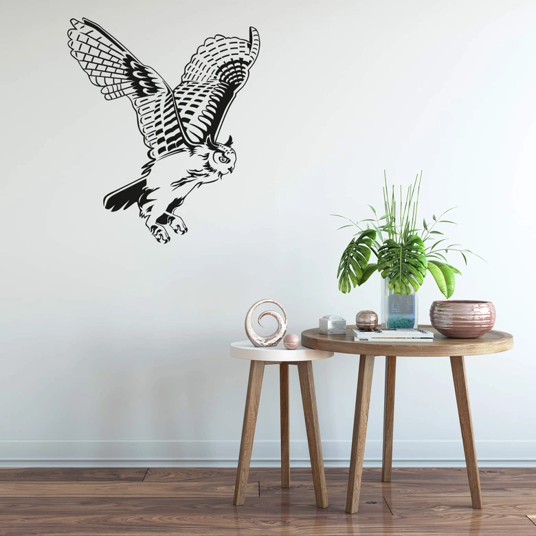 Wandtattoo Uhu im Flug 