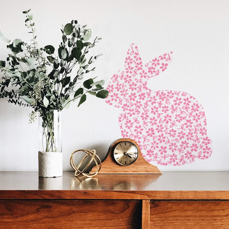 Wandtattoo Hase 02 (Muster) 