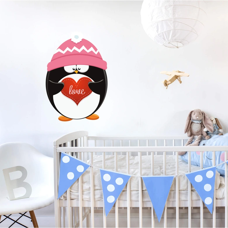Penguin with heart Wall sticker 
