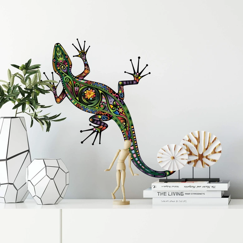 Sticker mural - Gecko coloré 