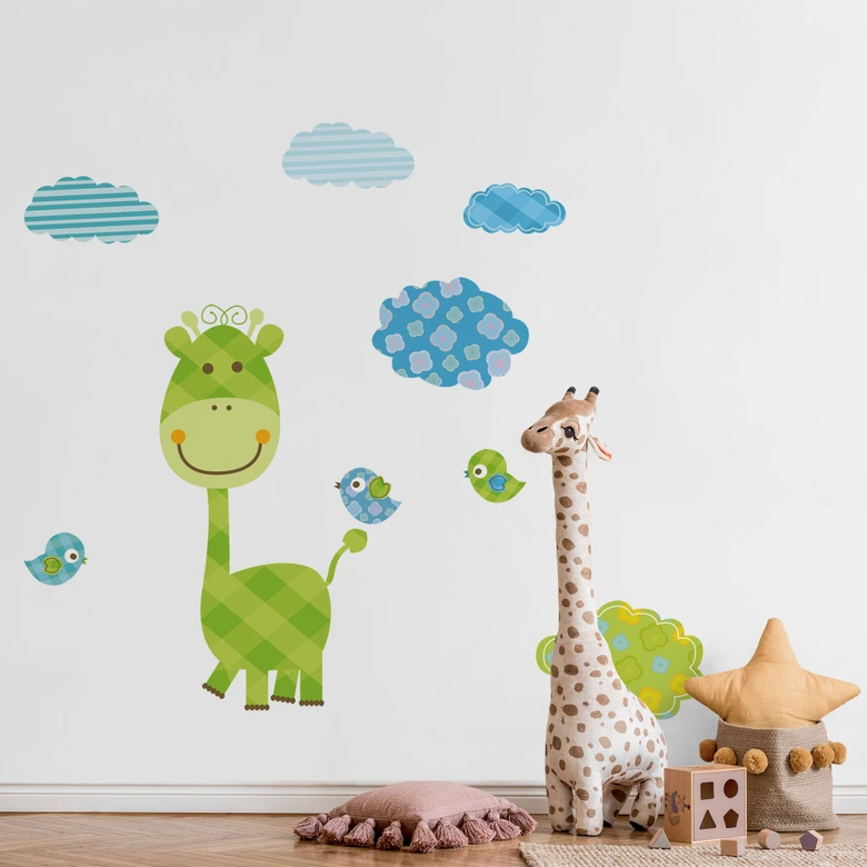 Sticker mural - Set d'aimaux rigolos 