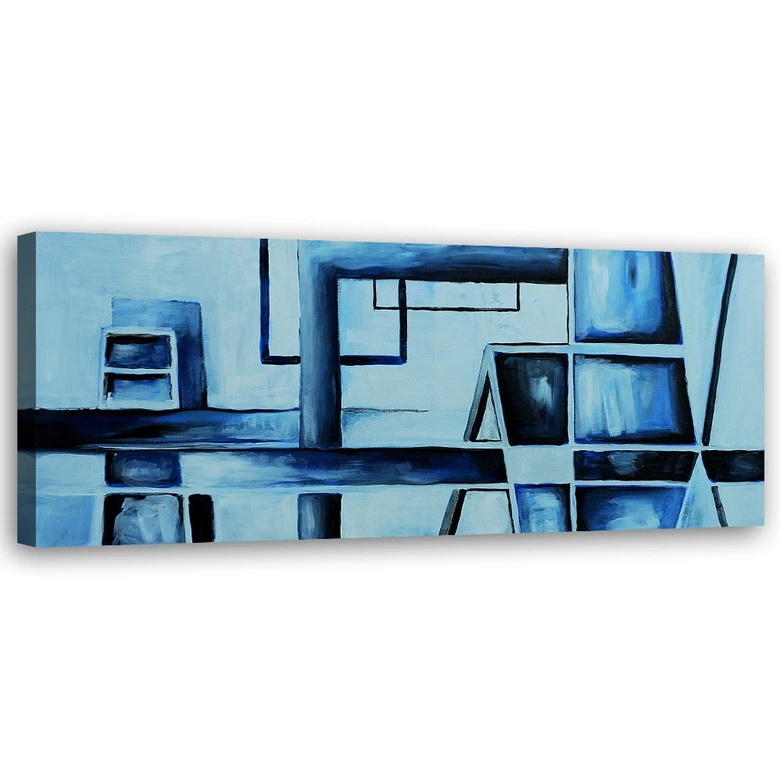 Leinwandbild, Abstrakt Blau 