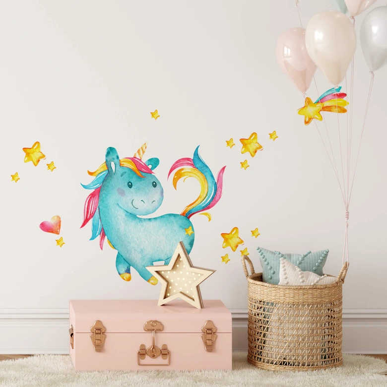 Muursticker Milly de Eenhoorn 