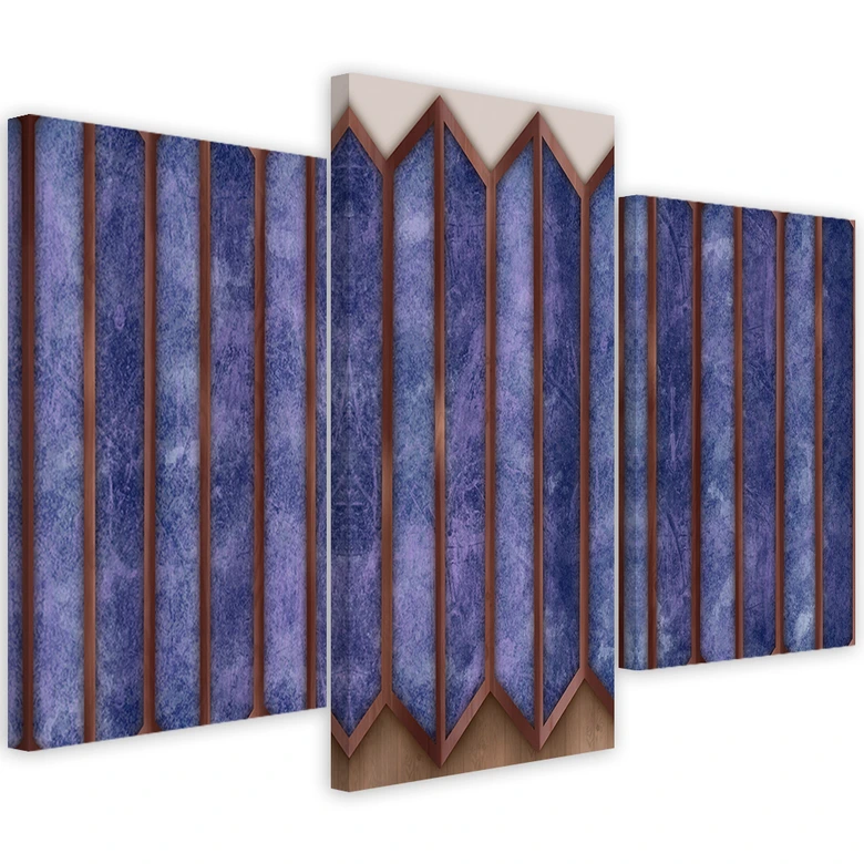 Leinwandbild 3 teilig, Buntes 3D -Fenster 