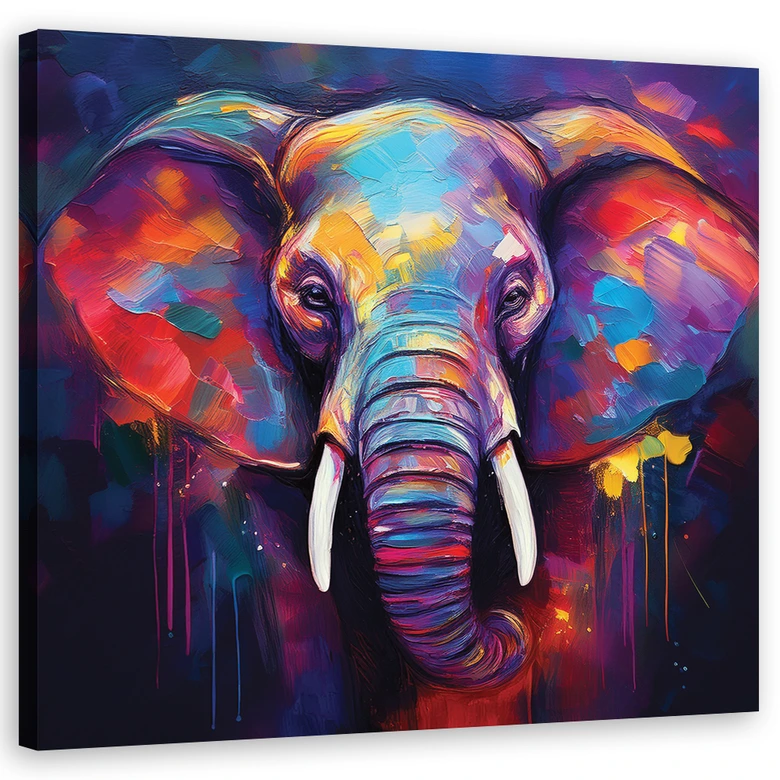 Leinwandbild Elefant Tiere Pop Art 
