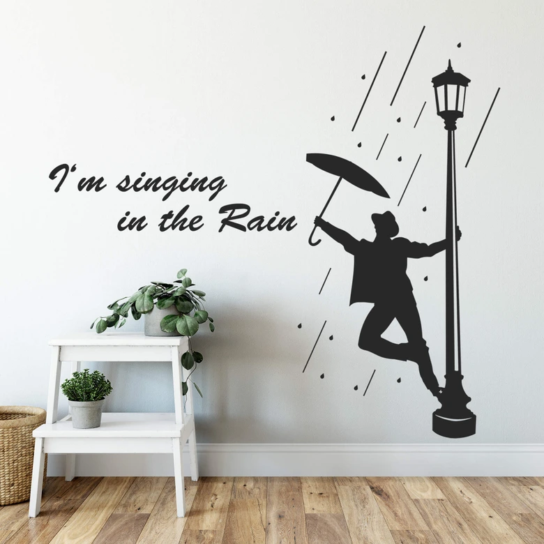 Sticker mural - Chantons sous la Pluie 1 
