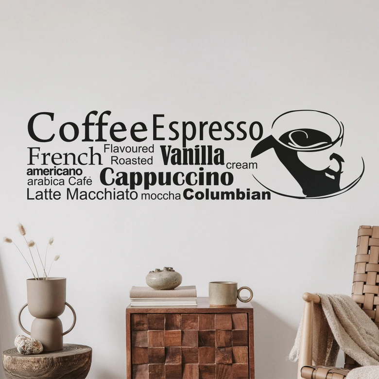Sticker mural - Café 