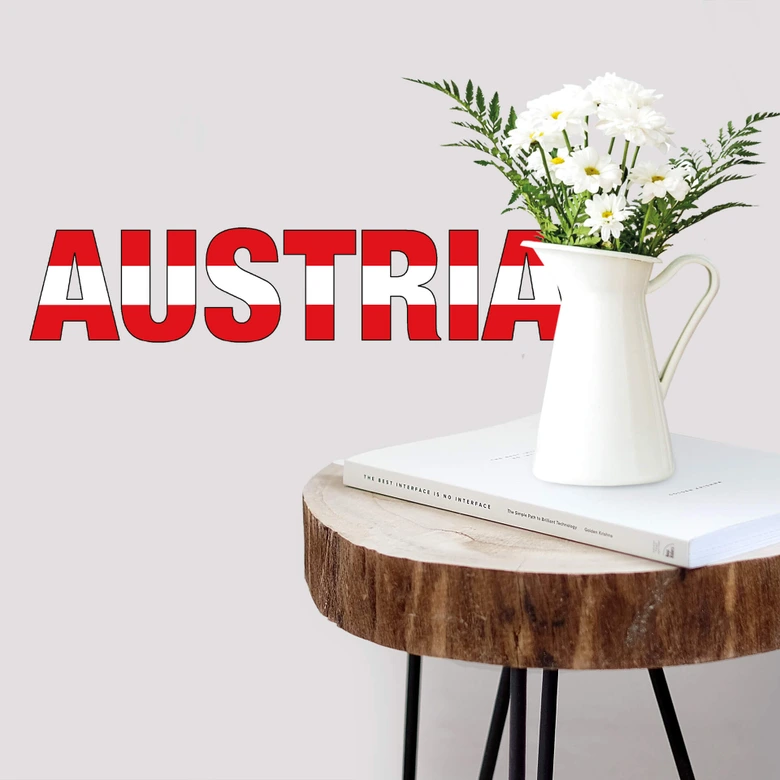 Wandtattoo Austria Schriftzug 