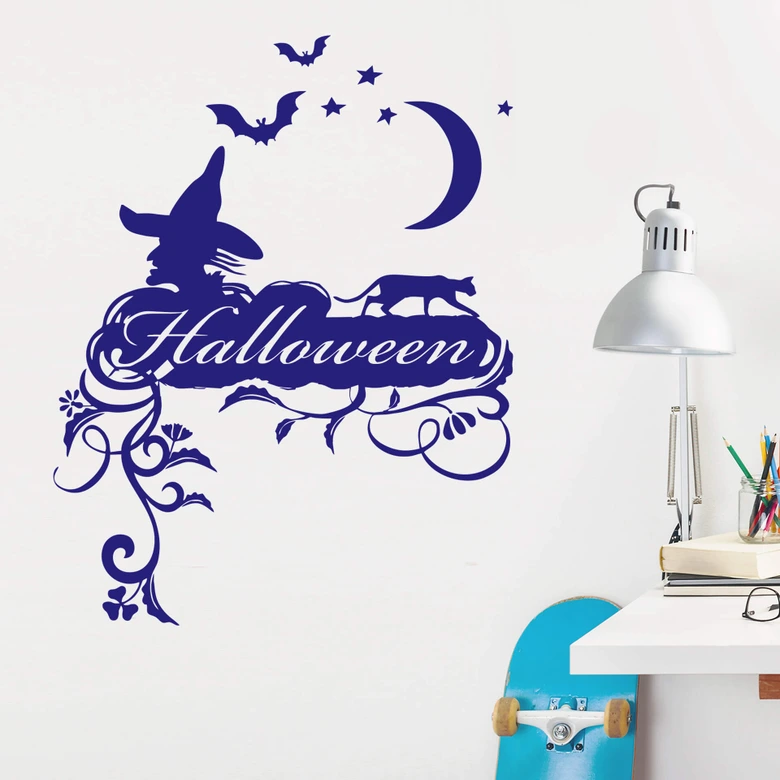 Wandtattoo Halloweenschild 