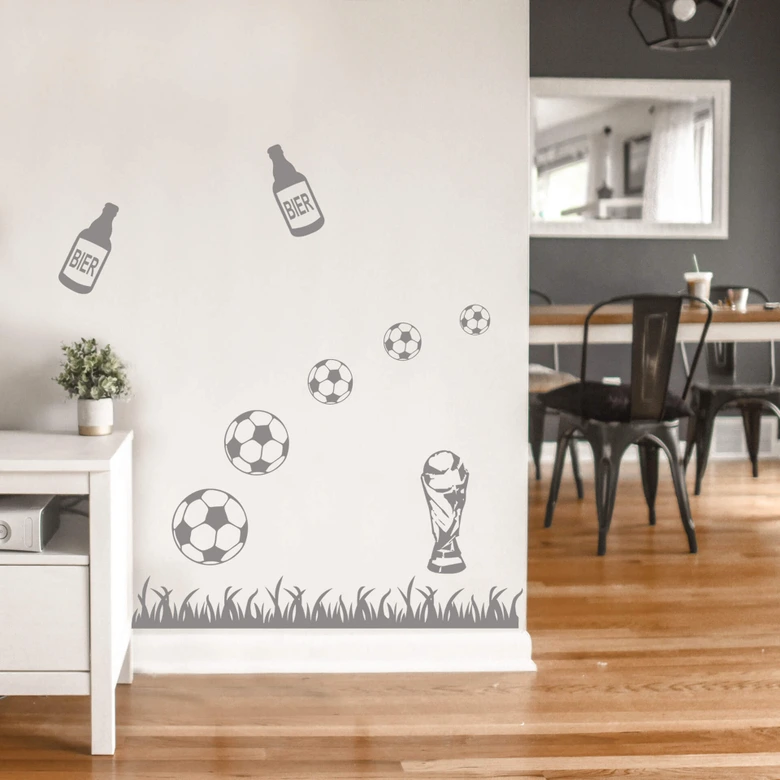 Wandtattoo Fussballset - 50x49 cm 