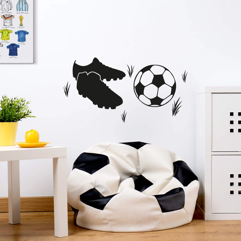 Wandtattoo Fussballschuhe 