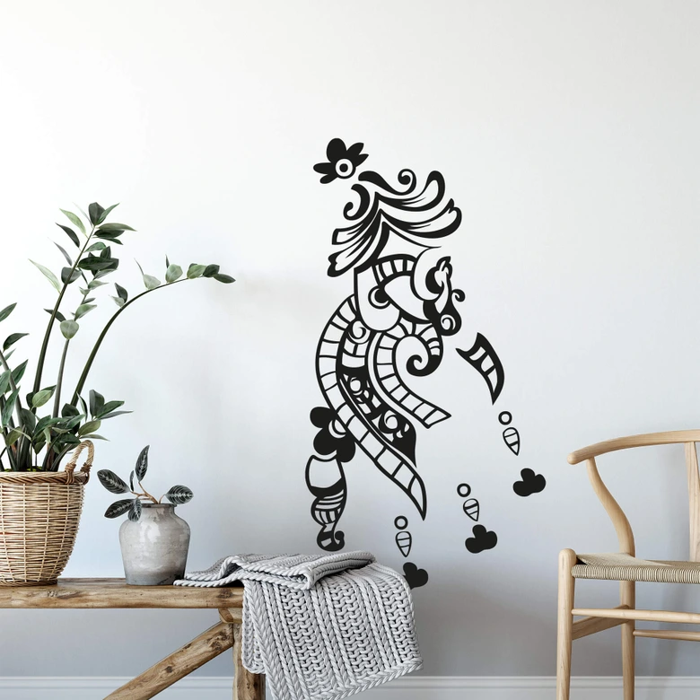 Sticker mural - Indien Henna 