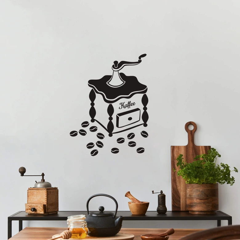 Wandtattoo Kaffeemühle 