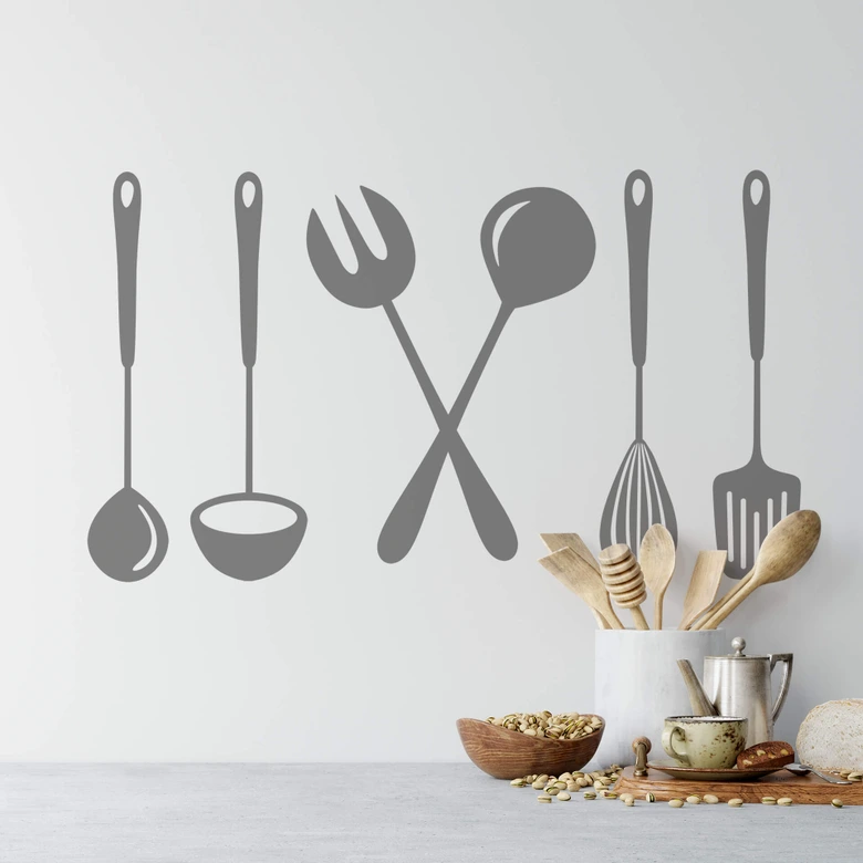 Sticker mural - Ustensiles de cuisine 