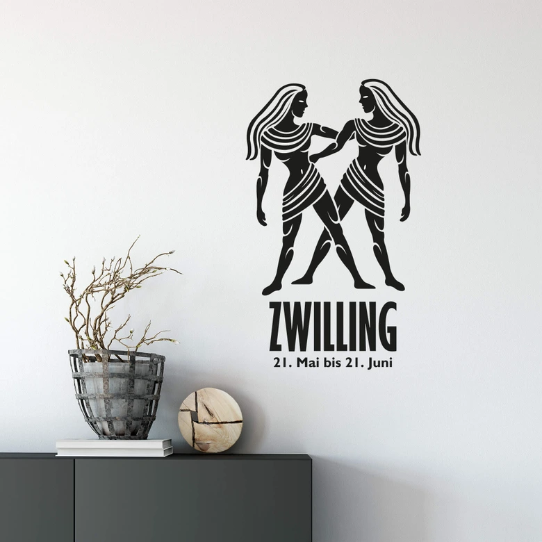 Wandtattoo Sternzeichen - Zwilling 