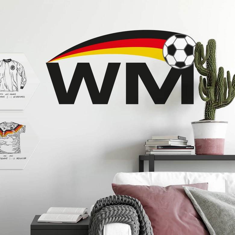 Wandtattoo WM Fußball 
