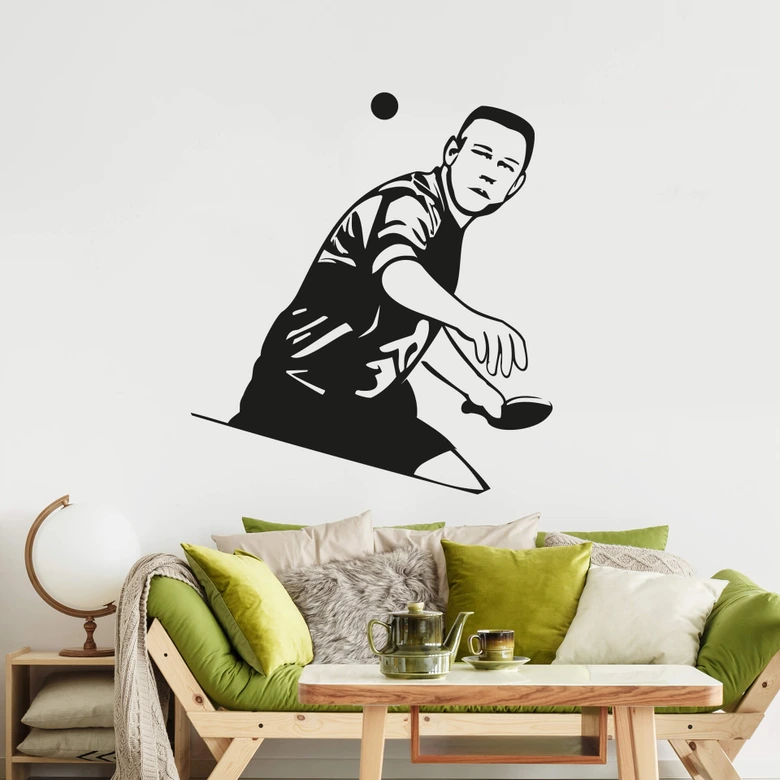 Wandtattoo Tischtennis 