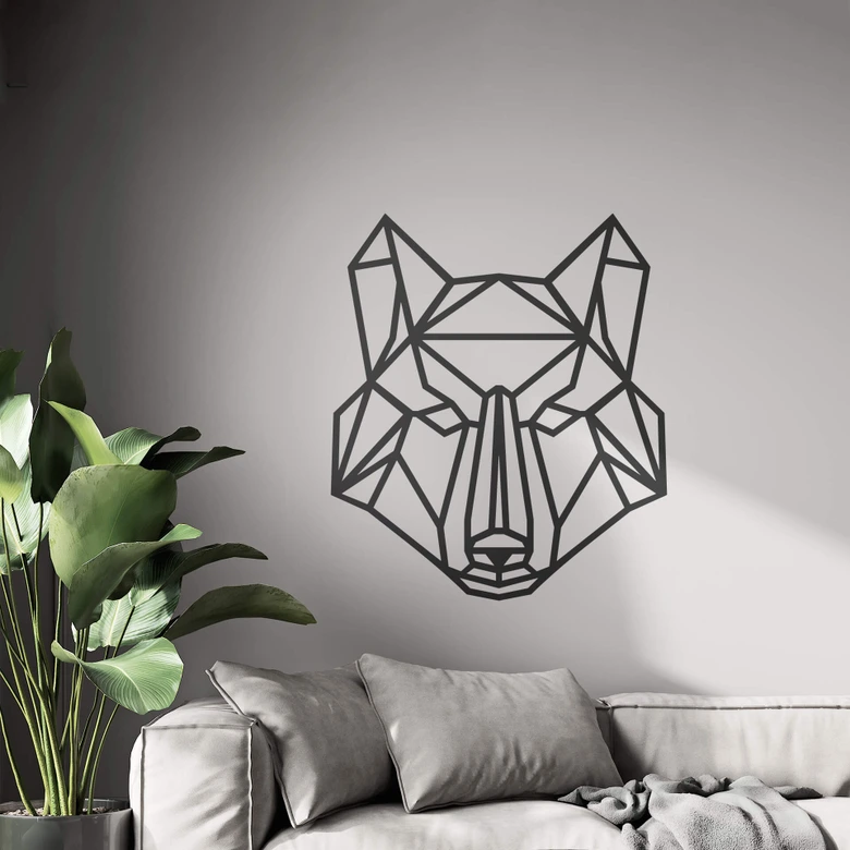 Wandtattoo Origami Wolf 