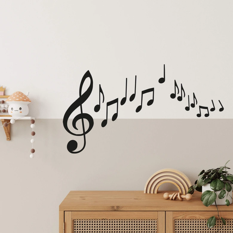 Wandtattoo Musiknoten 