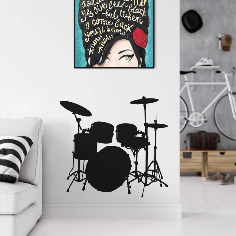 Wandtattoo Drums 