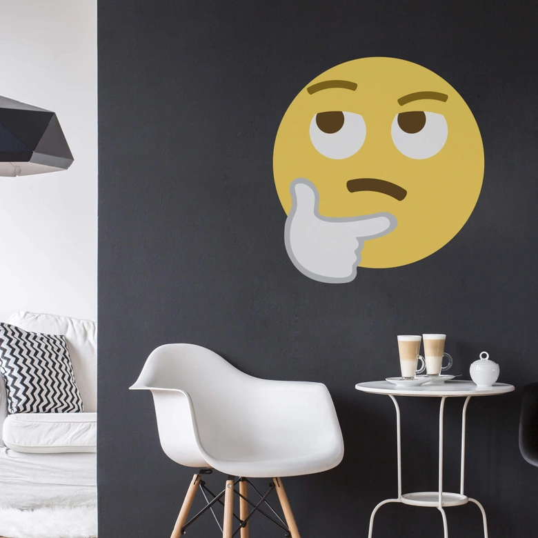 Wandtattoo Emoji Thinking Face 